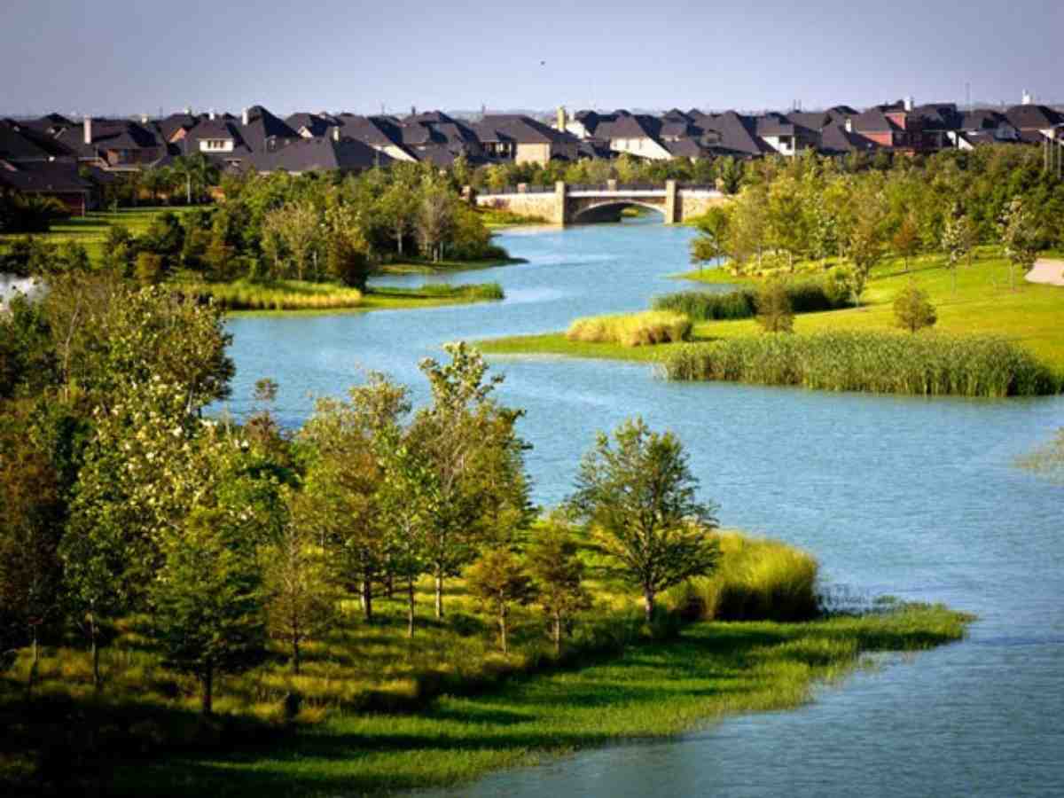 Aerial view of Cross Creek Ranch - Johnson Development for article Master-Planned Communities in Houston