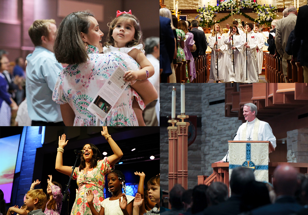 Church collage of people
