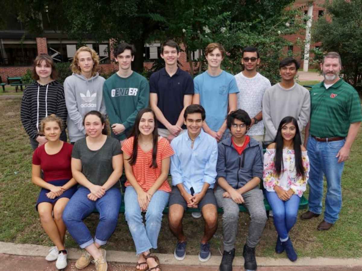 Woodlands high school students posing for picture for article The Woodlands High School