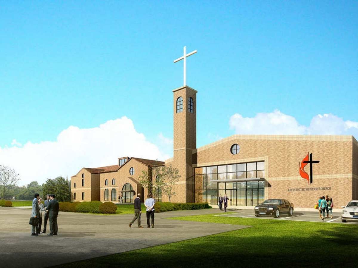 Rendering of church for article Klein United Methodist Church