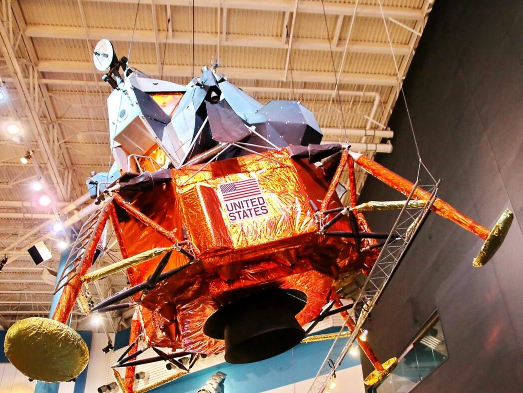 Lunar Module LTA-8: last mean of transport of the longest journey in human history. Destination: moon. Here at NASA Space Center in Houston.