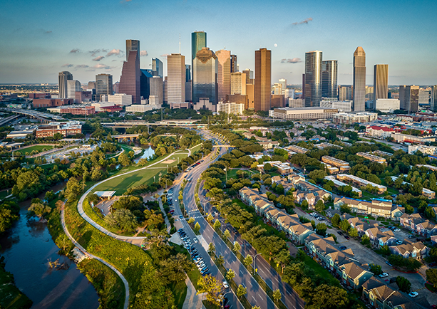Cityscape view of Houston