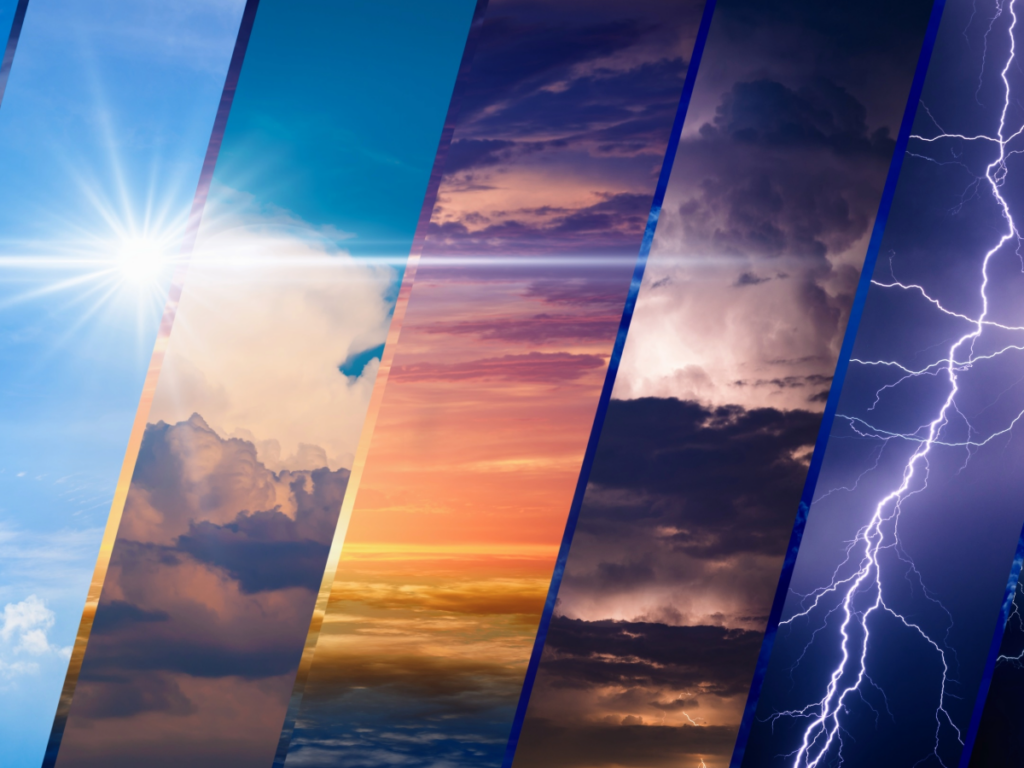 An image depicting different weather.