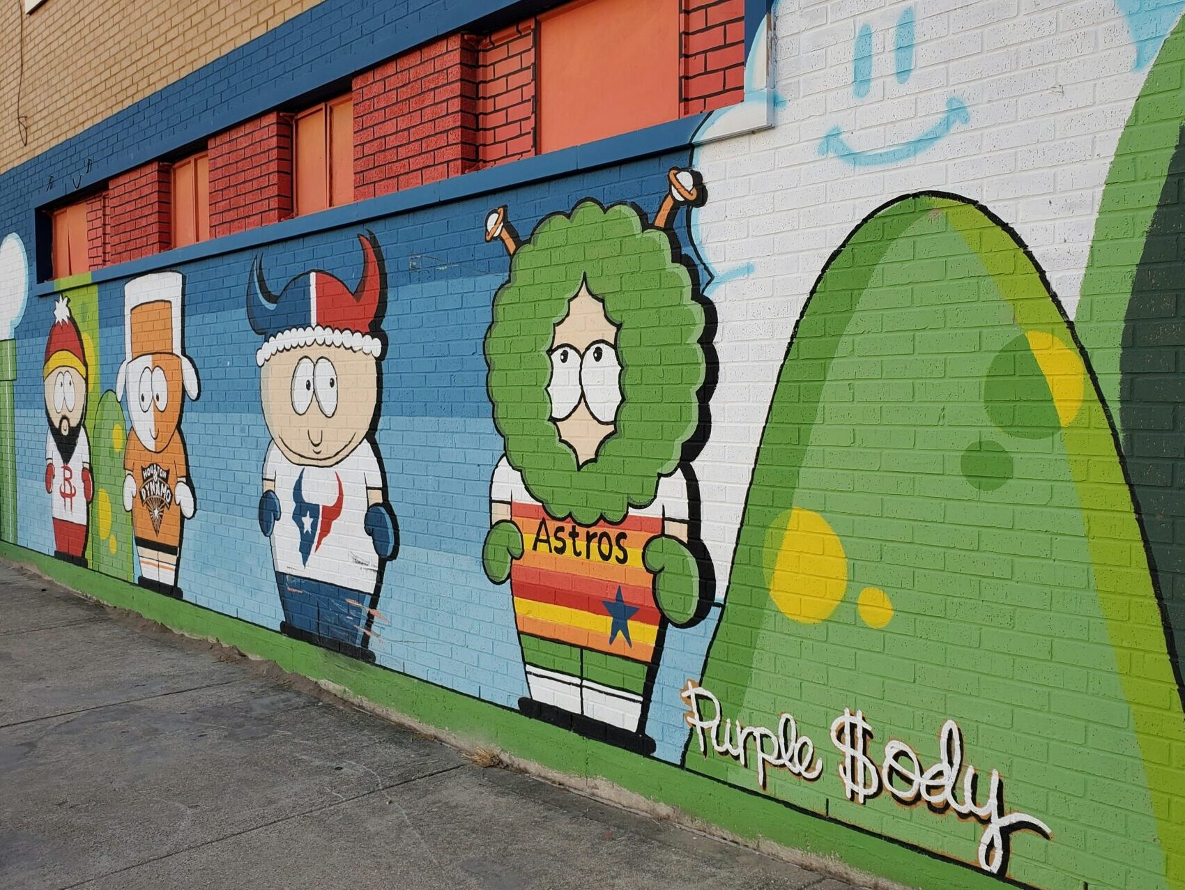 cartoon mural in houston. Should I move to Houston?