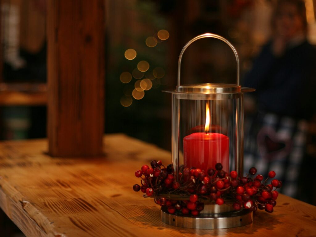 Holiday candle. Holiday events in Houston