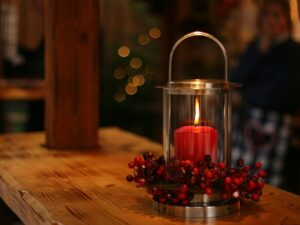 Holiday candle. Holiday events in Houston